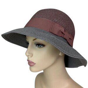 Parkhurst Women's Dusty Pink Combo Sun Hat Adjustable 3" Brim Packable Crushable